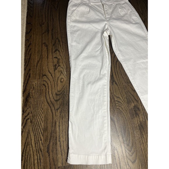 Caslon Stretch Cotton Chino Pants Pockets Straight Comfy White Size 8 - Picture 3 of 9